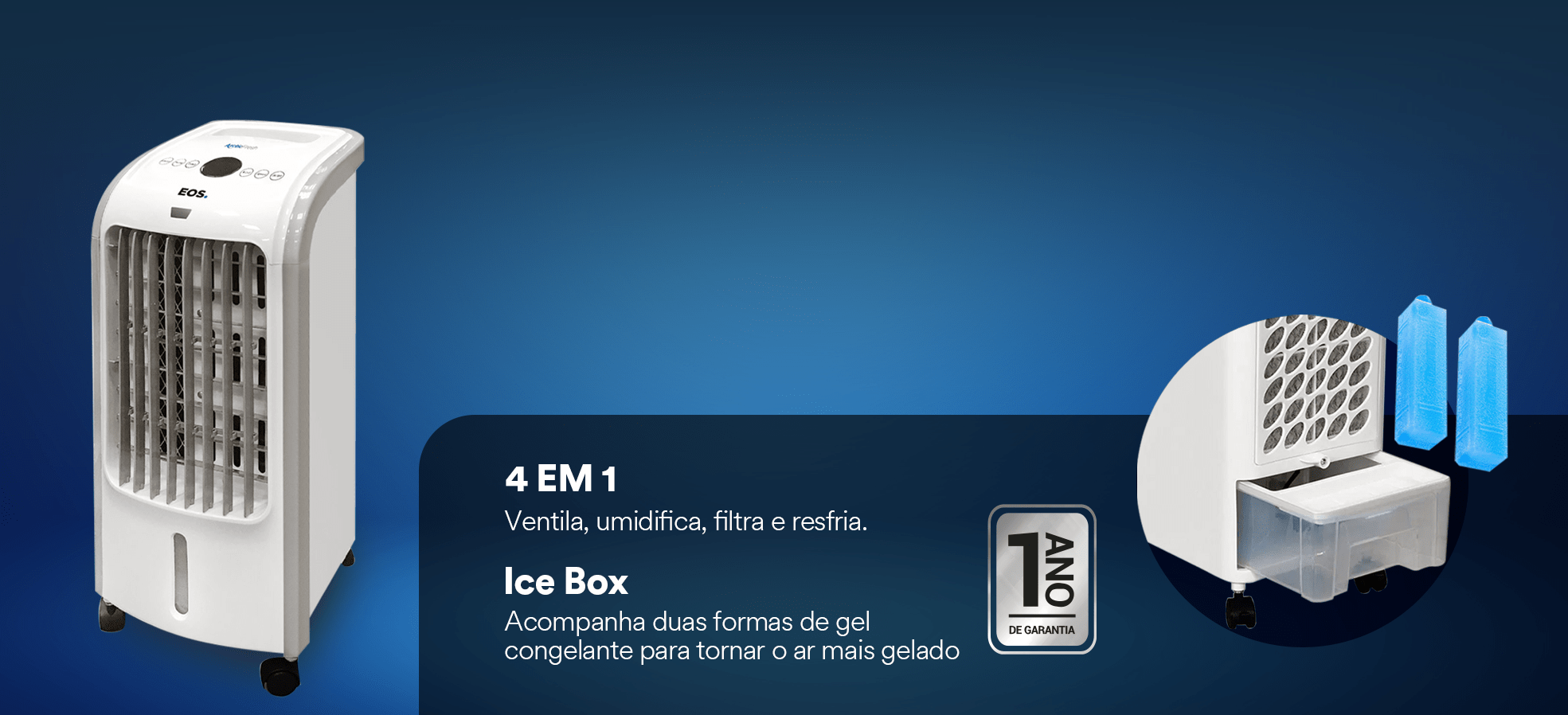 Climatizador de Ar EOS 4L 4 em 1 Arctic Fresh ECL40D
