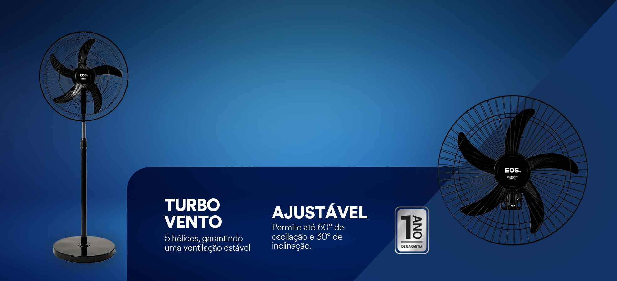 Ventiladores de Parede e Coluna EOS Turbo Vento 5 Pás EVP60 | EVC60