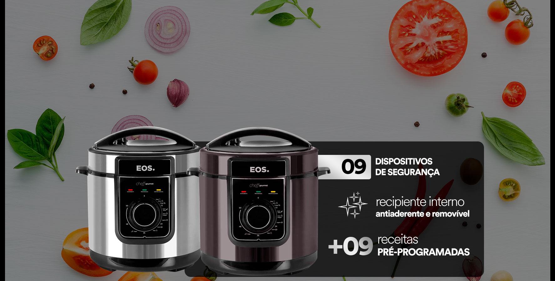 Panela de Pressão Elétrica 5L EOS Cheff Gourmet EPP50MT | EPP50MI