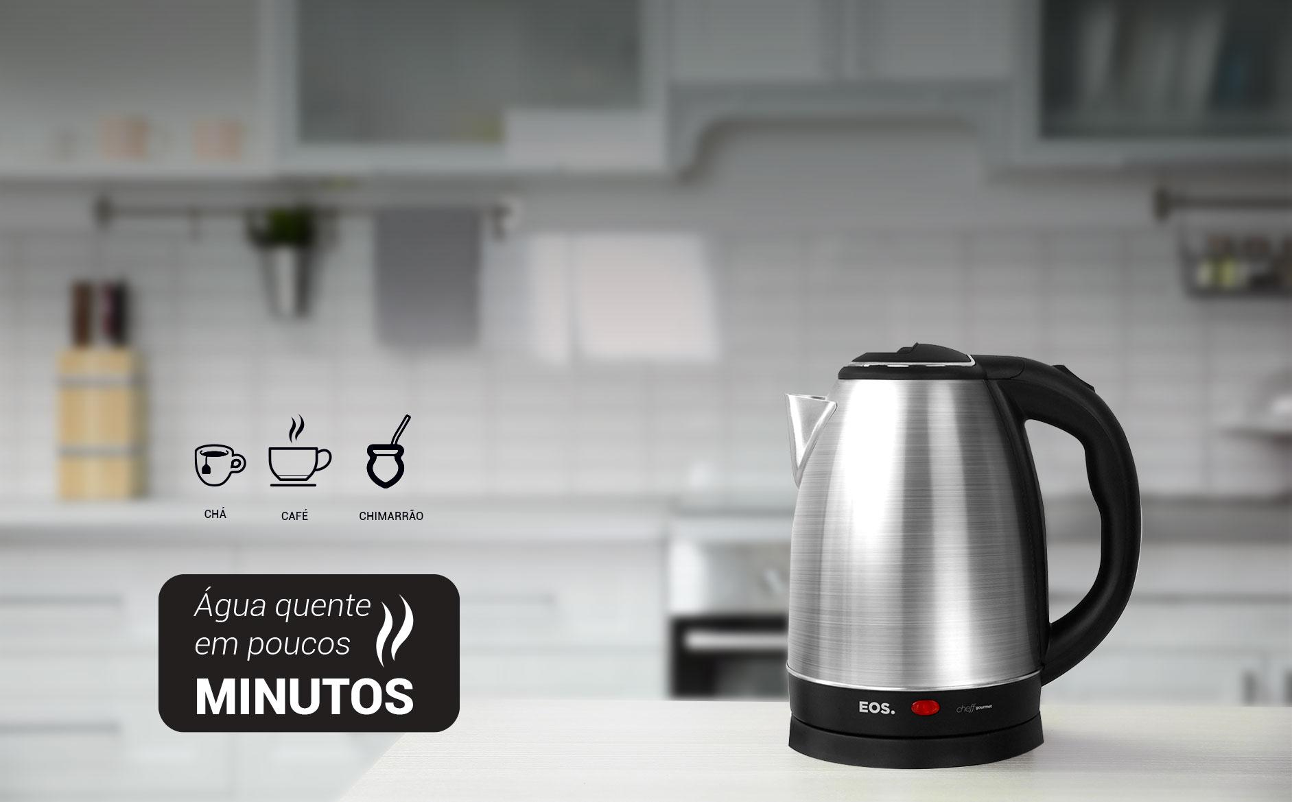 Chaleira Elétrica EOS 1,8L Cheff Gourmet Inox ECH01