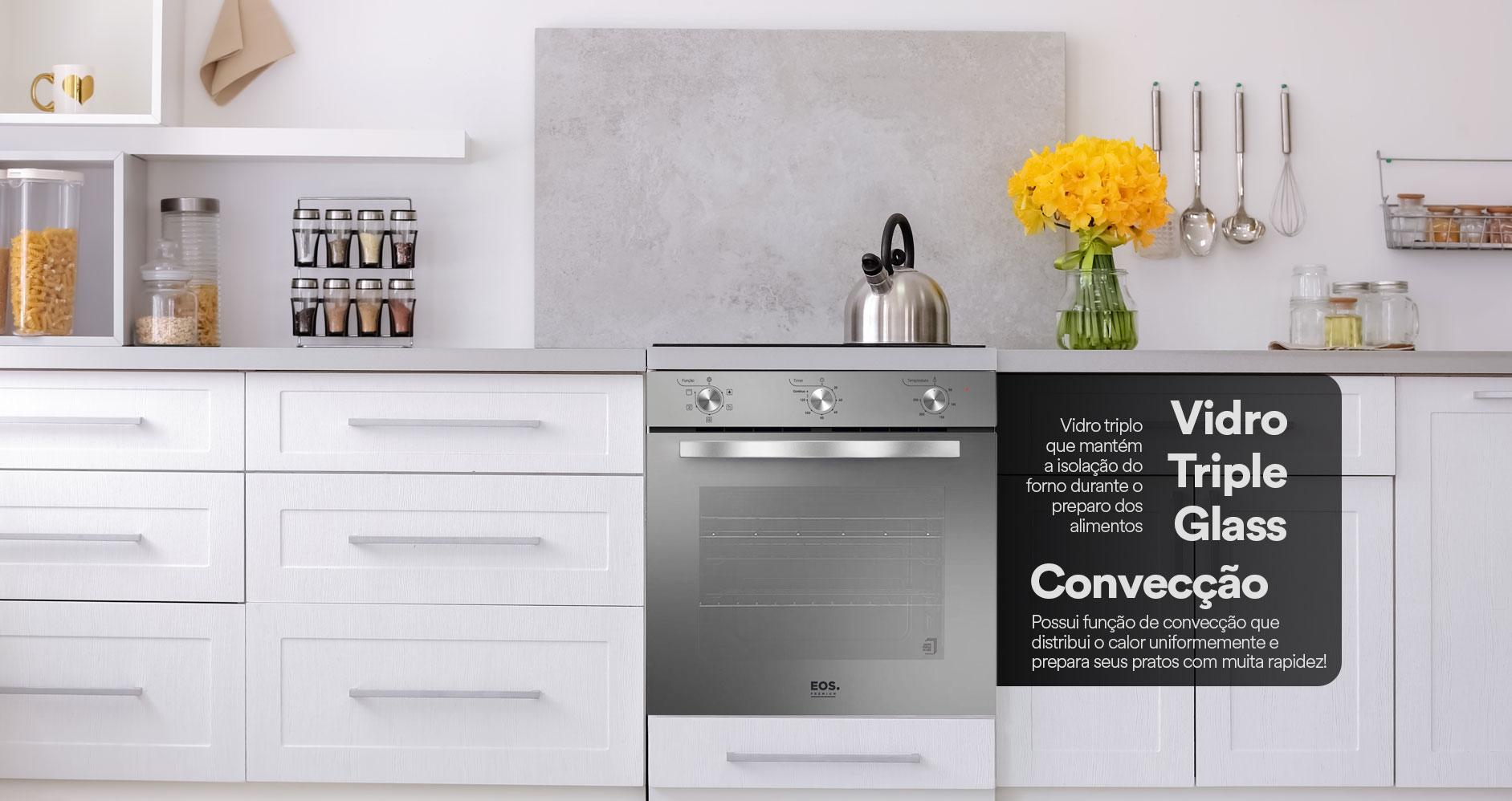 Forno Elétrico de Embutir EOS 72L Espelhado EFE72EE