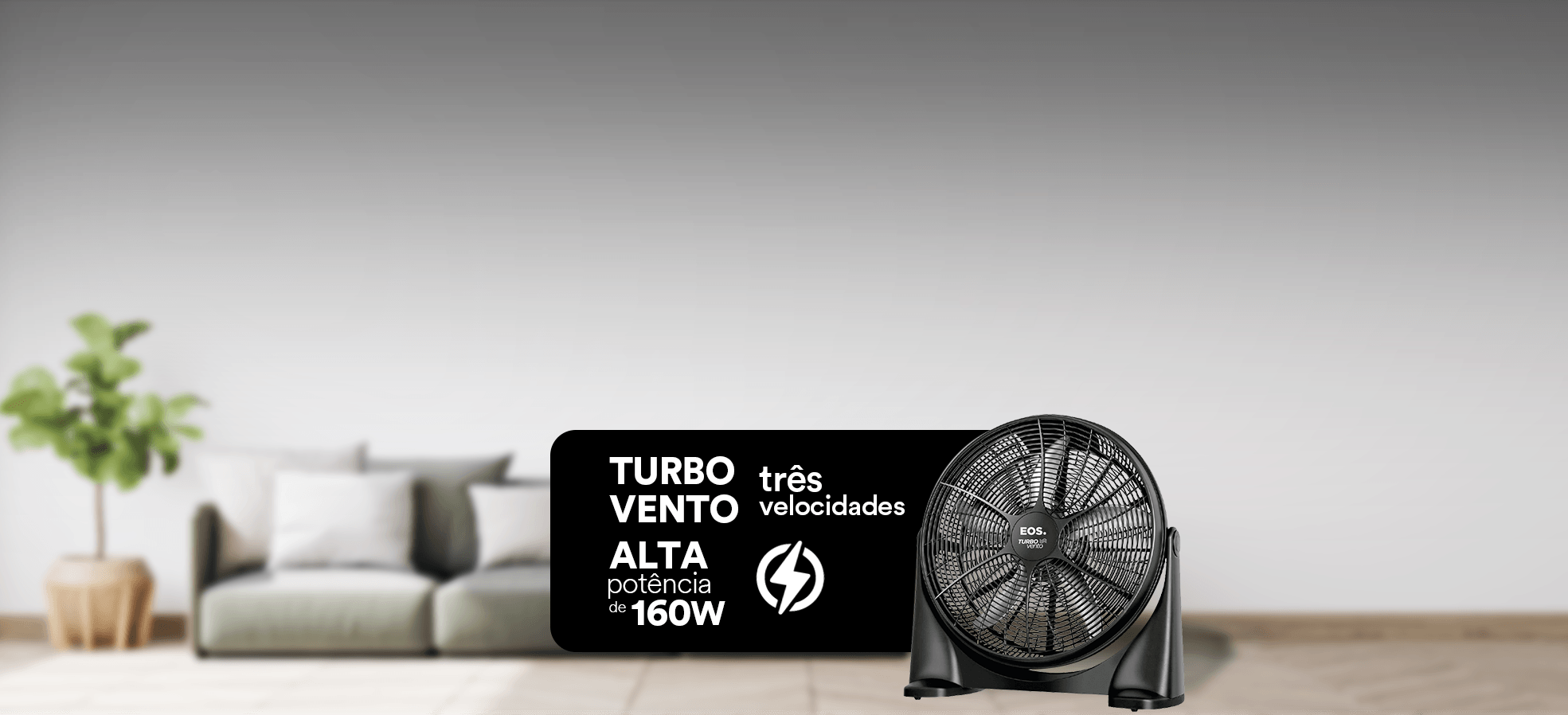 Circulador de Ar EOS 54cm Turbo Vento 5 Pás ECP60