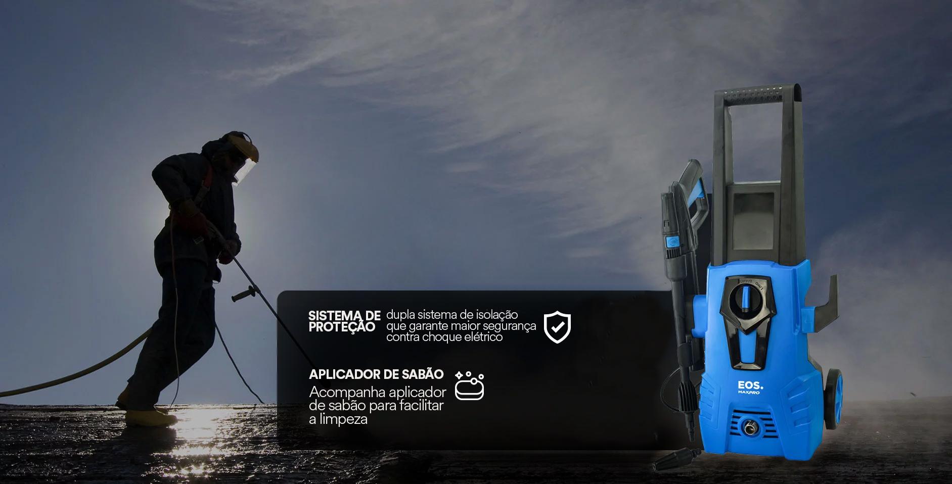 Lavadora de Alta Pressão EOS MaxPro 1750PSI 1600W ELP3500