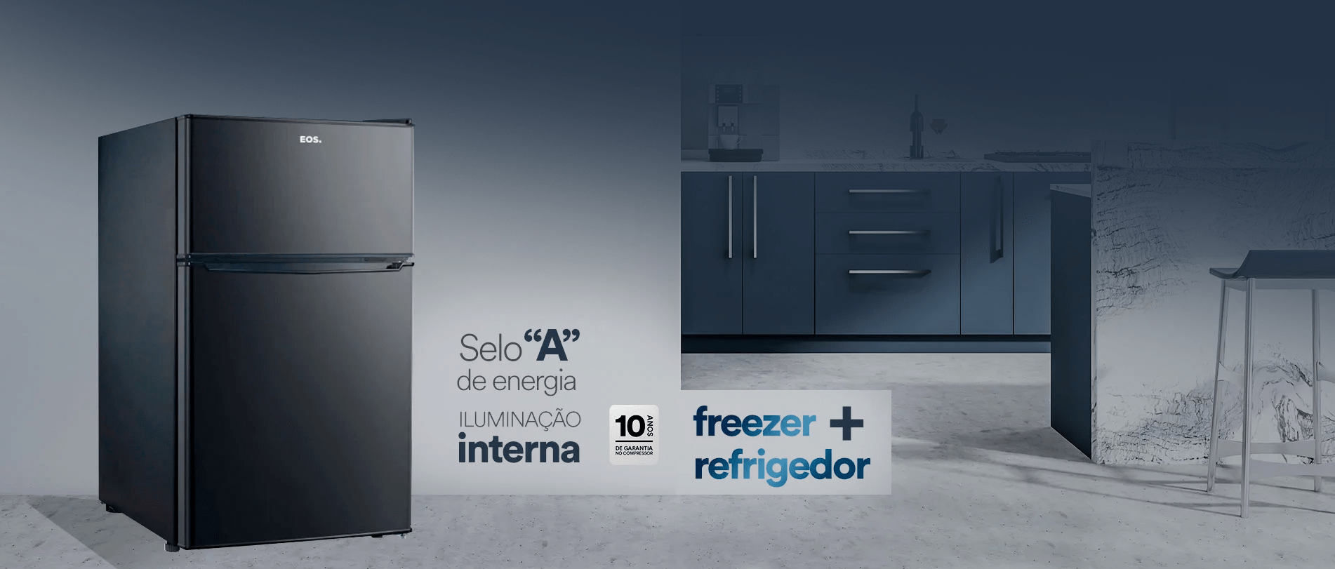 Frigobar EOS 88 Litros Duplex Preto EFB140D