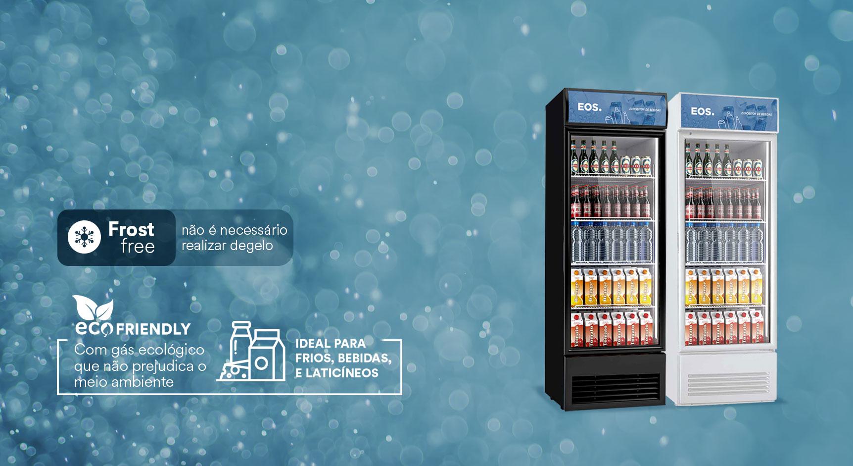 Refrigerador Expositor Vertical 268 Litros EOS Eco Gelo EEV300P / EEV300B