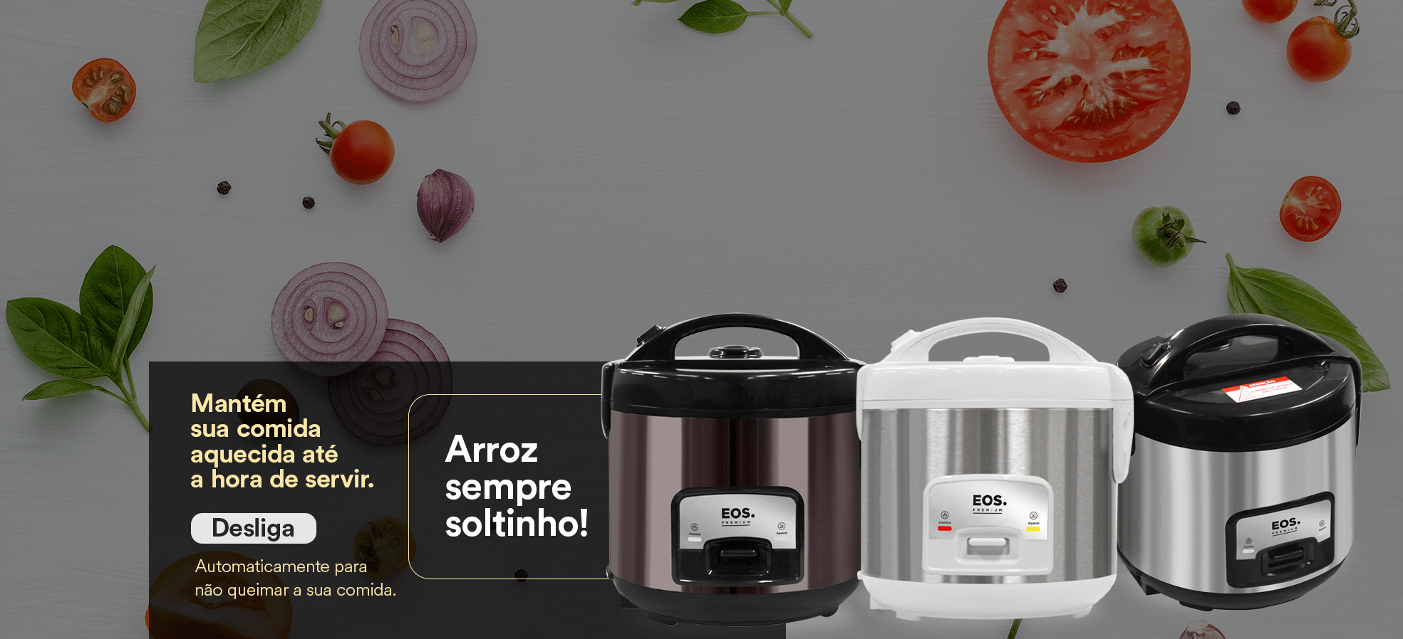 Panela Elétrica de Arroz EOS Premium 10 Xícaras com Tampa de Vidro Clear Glass EPA10BI | EPA10PT