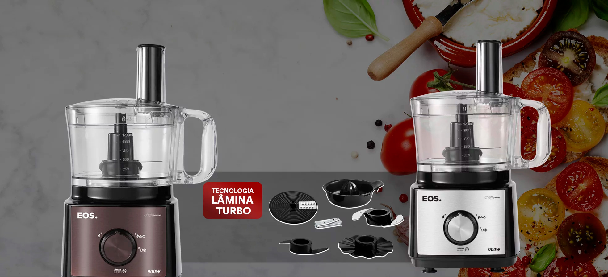 Processador de Alimentos EOS 7 em 1 | 900W | EPS01I | EPS01T