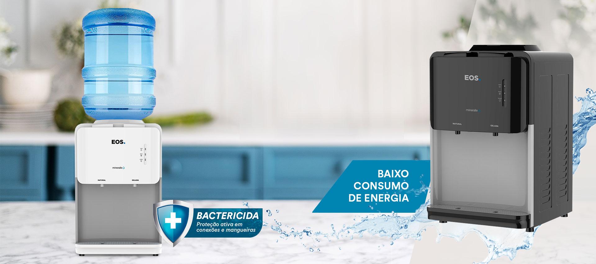 Bebedouro de Mesa para Garrafão EOS Mineralle Compressor EBC03B e  EBC03P